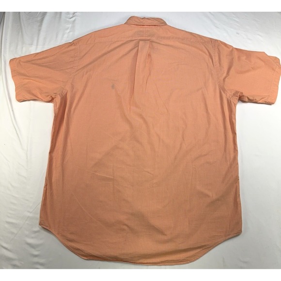 Ralph Lauren Blake Long Sleeve Button Down Shirt Mens Sz L Gingham Check Orange - Picture 5 of 8